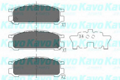 KAVO PARTS kbp8016 -  Комплект тормозных колодок, дисковый тормоз